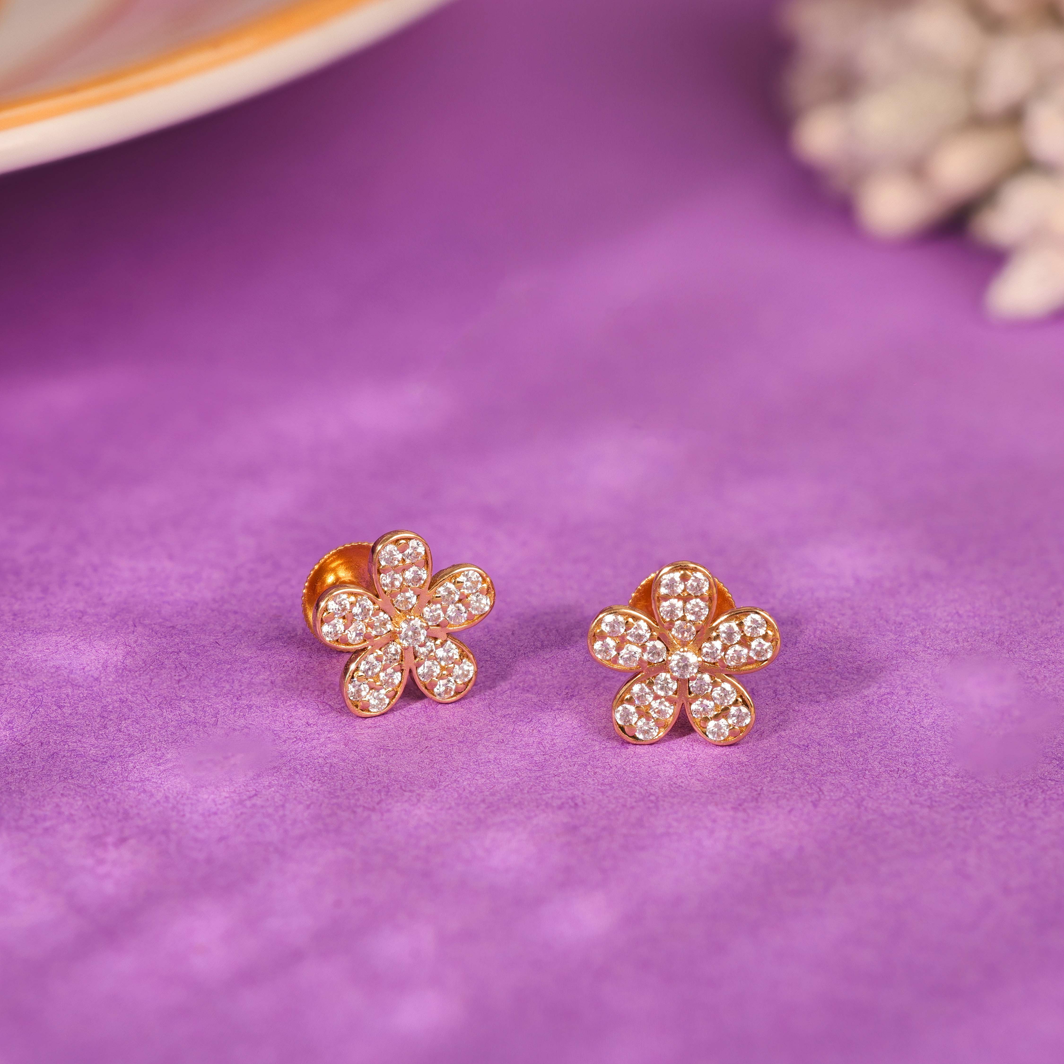 Graceful Gold Multicolor Heart Earrings